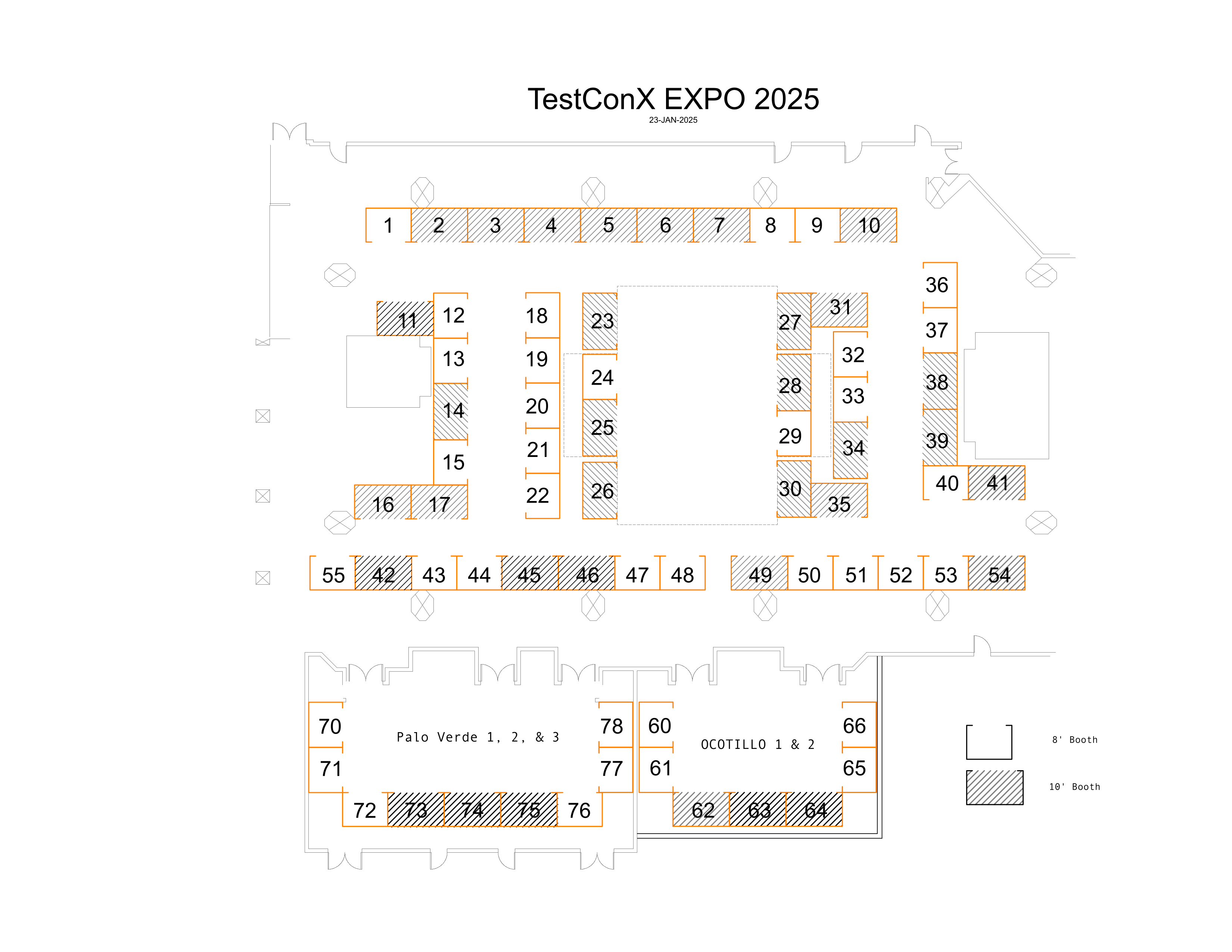 TestConX 2025 EXPO Floor plan